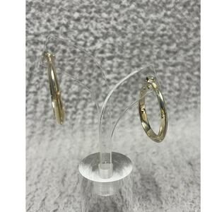Dyadema Sterling Silver Hollow Oval Hoop Earrings #68415